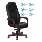 Кресло руководителя Бюрократ T-9923WALNUT