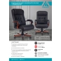 Кресло руководителя Бюрократ T-9926WALNUT