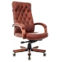 Кресло руководителя Бюрократ T-9928WALNUT кожа крестов. металл/дерево